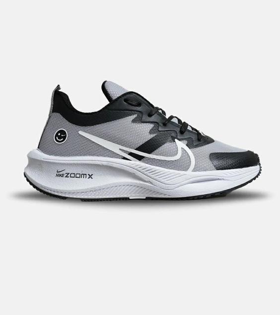 کفش کتانی بزرگ پا طوسی مشکی NIKE zoom x smiley مدل 5954|لوزی