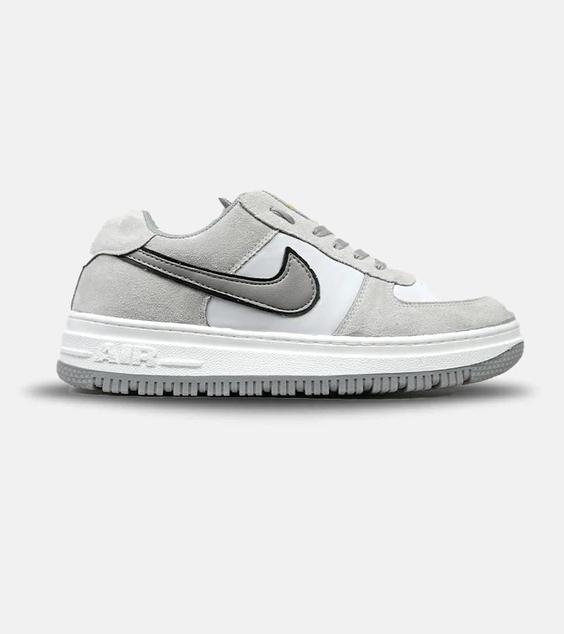 کفش کتانی مردانه و زنانه طوسی نایک NIKE AIR FORCE مدل 4568|لوزی