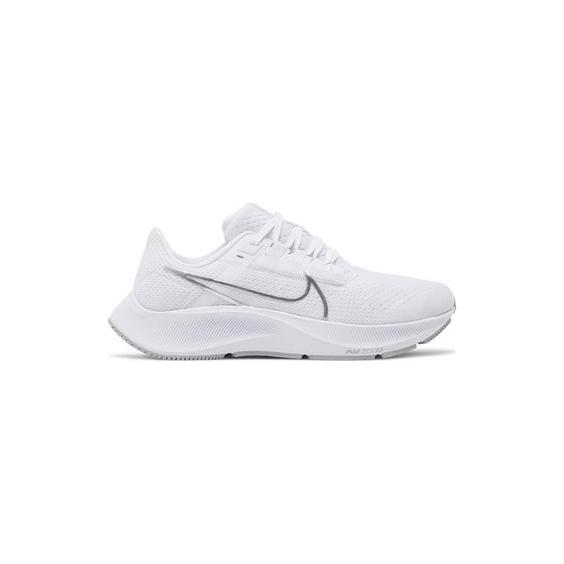 کفش پیاده روی نایک پگاسوس 38 سفید تمام Nike Air Zoom Pegasus 38 White Metallic Silver|کتونی باز