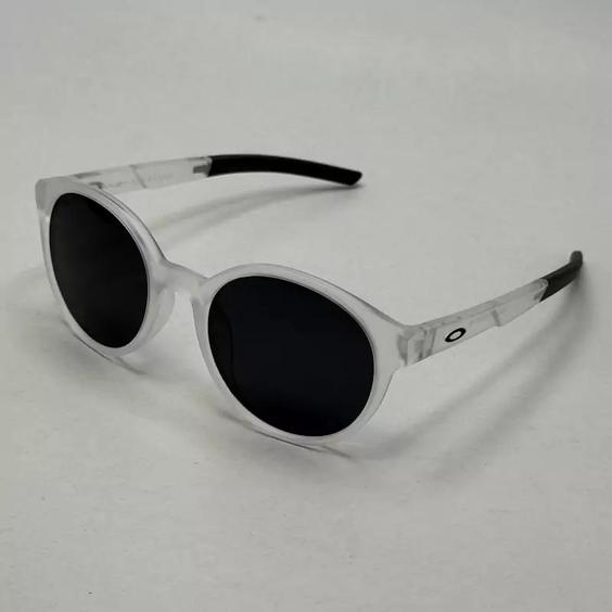 عینک اوکلی گرد پلاریزه سبک OAKLEY آمریکایی فریم شفاف عدسی مشکی کد WG83110|باسلام