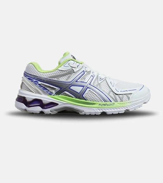 کفش کتانی مردانه سفید بنفش سبز ASICS KAYANO 20 مدل 6081|لوزی