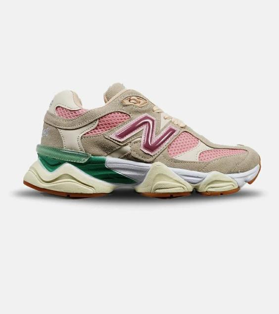 کفش کتانی زنانه صورتی سبز کرم NEW BALANCE 9060 مدل 4865|لوزی