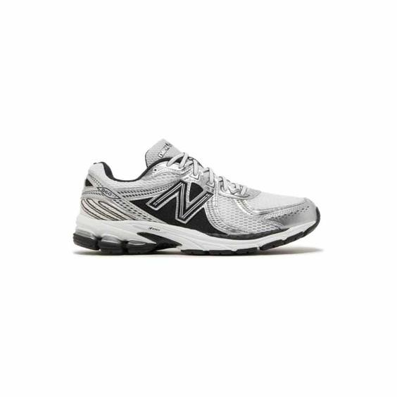 کتونی رانینگ نیوبالانس 860 سفید مشکی نقره ای New Balance 860 Aimé Leon Dore Silver|کتونی باز