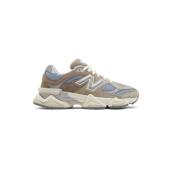 کتونی نیوبالانس 9060 کرم قهوه ای آبی New Balance 9060 Cherry Blossom Pack Mushroom|کتونی باز