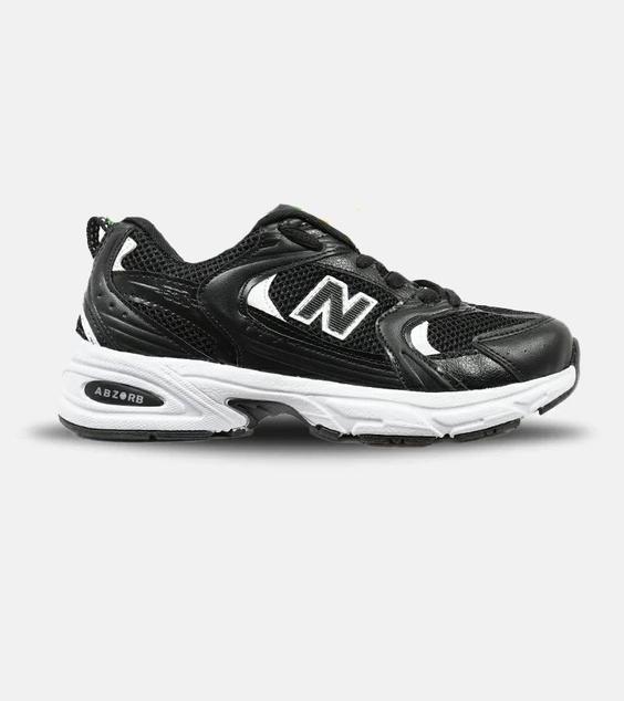 کفش کتانی بزرگ پا مشکی سفید NEW BALANCE 530 مدل 5138|لوزی