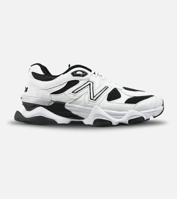 کفش کتانی مردانه و زنانه سفید مشکی NEW BALANCE 9060 مدل2154|لوزی