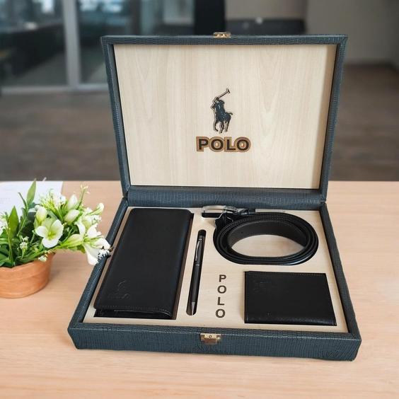 ست هدیه مدیریتی کیف و کمربند و خودکار POLO|الماپوش