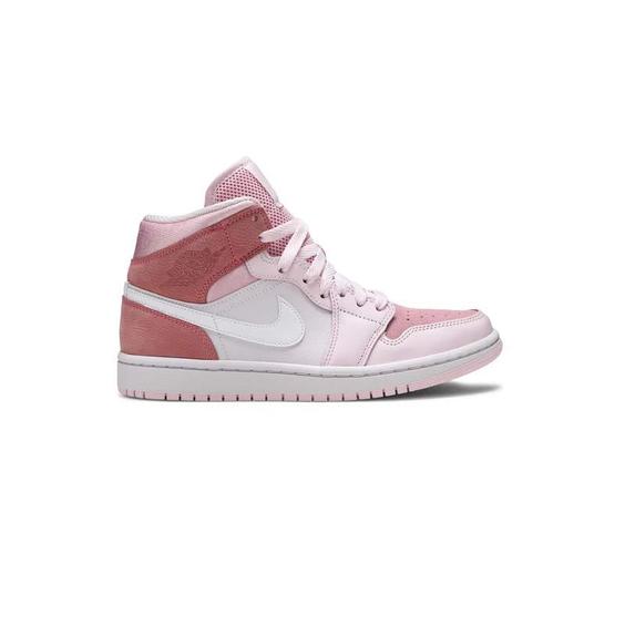 کتونی نایک ایرجردن 1 صورتی دیجیتال Nike Air Jordan 1 Mid Digital Pink|کتونی باز