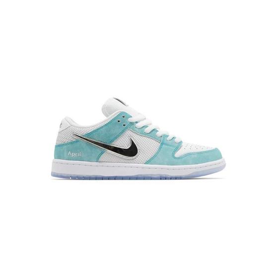 کفش کژوال نایک اس بی دانک آبی فیروزه ای نقره ای Nike Sb Dunk Low April Skateboards Turbo Green|کتونی باز