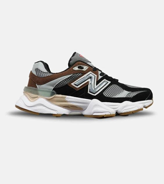 کفش کتانی مردانه و زنانه مشکی طوسی قهوه ای NEW BALANCE 9060 مدل 4973|لوزی