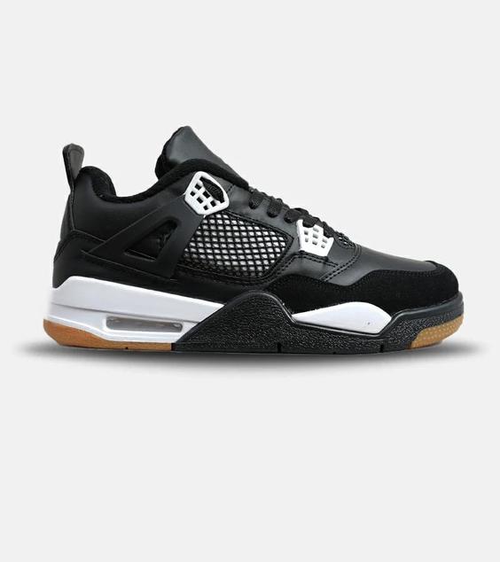 کتانی ساقدار بزرگ پا مشکی سفید Nike air jordan 4 مدل 6204|لوزی