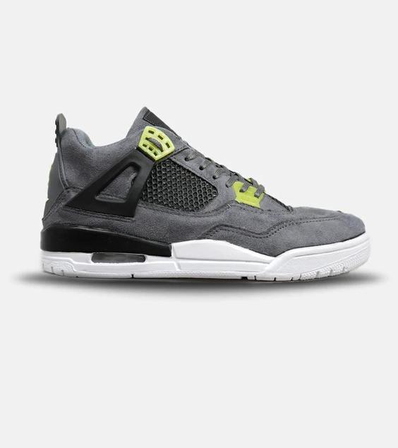 کتانی ساقدار مردانه خاکستری سبز Nike air jordan 4 مدل 5727|لوزی