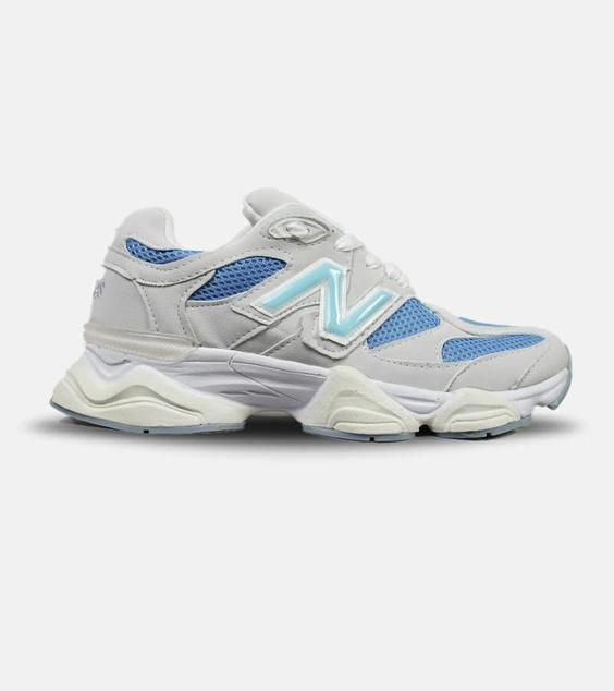 کفش کتانی زنانه طوسی آبی NEW BALANCE 9060 مدل 4672|لوزی