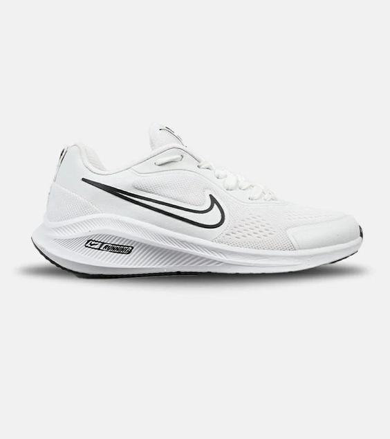 کفش کتانی بزرگ پا سفید مشکی نایک NIKE PEGASUS V10 مدل 5183|لوزی