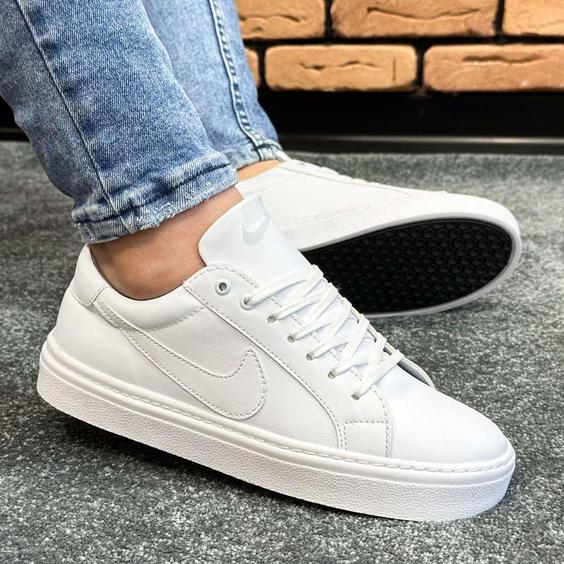 کفش کتانی اسپرت مردانه رنگ سفید مدل نایک NIKE AIR FORCE کد 71184|کتونی خان