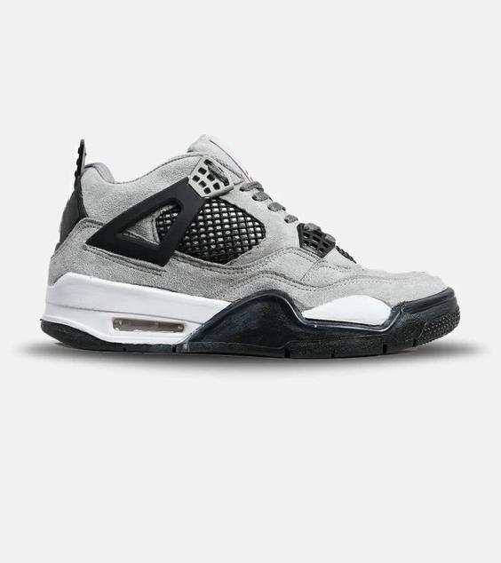 کتانی ساقدار مردانه طوسی مشکی Nike air jordan 4 مدل 5928|لوزی