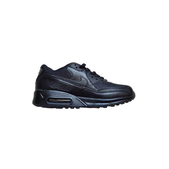 کفش نایک ایرمکس 90 فول مشکی چرم و پارچه Nike Airmax 90 All Black|کتونی باز