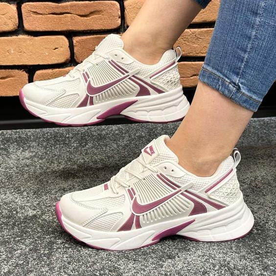 کتانی اسپرت زنانه مدل نایک NIKE رنگ سفید صورتی کد 41699|کتونی خان