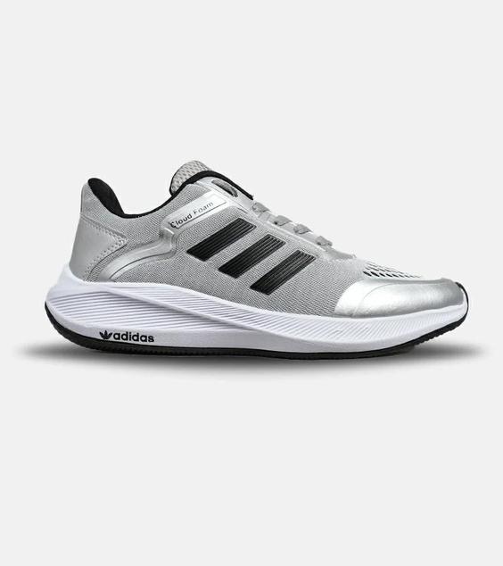 کفش کتانی مردانه طوسی مشکی ADIDAS CLOUD Foam مدل 5714|لوزی