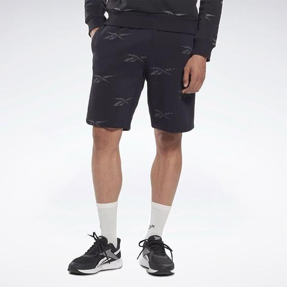 شلوارک مردانه ریباک مدل Reebok Identity Vector Fleece Shorts Black White HM9316|تهران ریبوک