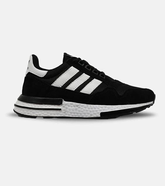 کفش کتانی مردانه مشکی سفید ADIDAS ZX 500 مدل 4824|لوزی