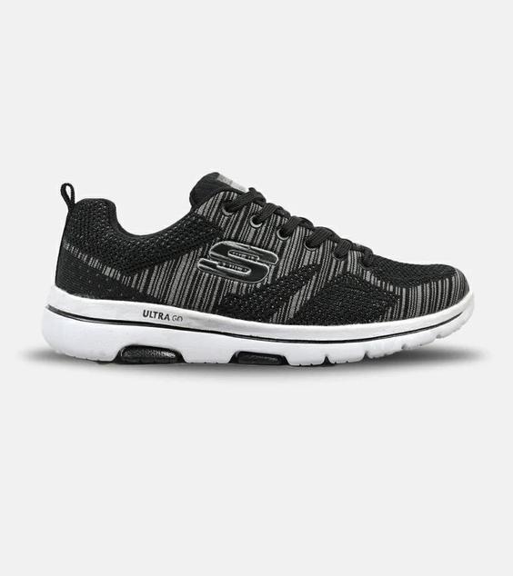 کفش کتانی طبی ورزشی مشکی خاکستری SKECHERS ULTRA GO مدل 4553|لوزی