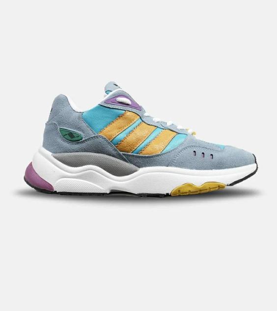 کفش کتانی مردانه آبی فیلی زرد ADIDAS torsion مدل 5355|لوزی