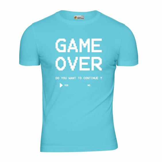 تیشرت آستین کوتاه طرح GAME OVER|پاتیلوک