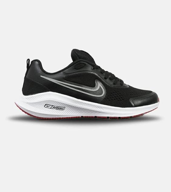 کفش کتانی مردانه و زنانه مشکی قرمز نایک NIKE PEGASUS V10 مدل 2027|لوزی