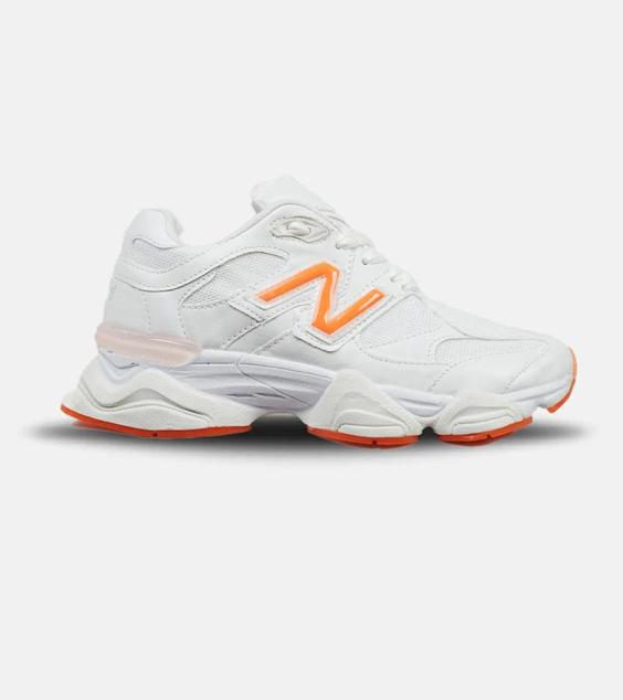 کفش کتانی زنانه سفید نارنجی NEW BALANCE 9060 مدل 4671|لوزی