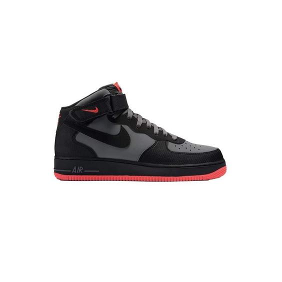 کتونی نایک ایرفورس نیم ساق طوسی قرمز Nike Air Force 1 Mid 07 Dark Grey Crimson|کتونی باز