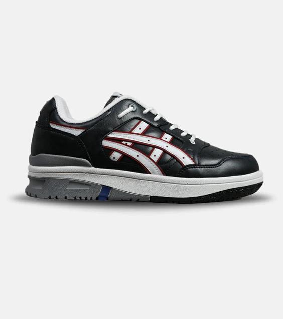 کفش کتانی مردانه مشکی سفید قرمز ASICS TIGER RUNNER II مدل 5680|لوزی