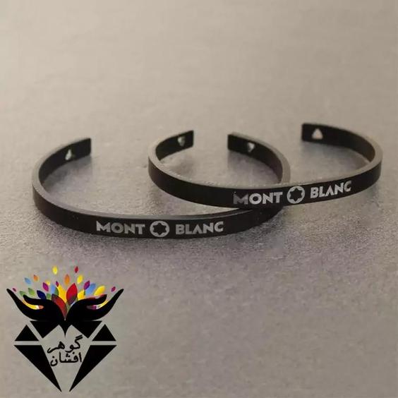 دستبند استیل مشکی MONT BLANC اسپرت D3124|باسلام