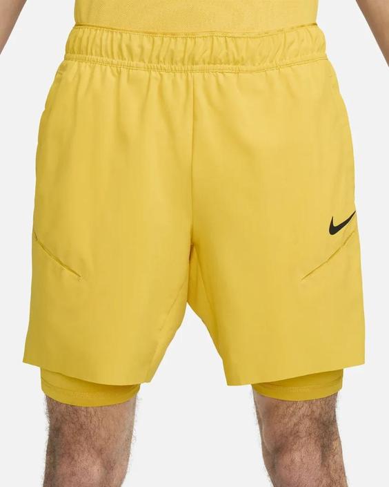 شلوارک تنیس مردانه نایک NikeCourt Slam Dri-FIT- زرد|تنیس شاپ