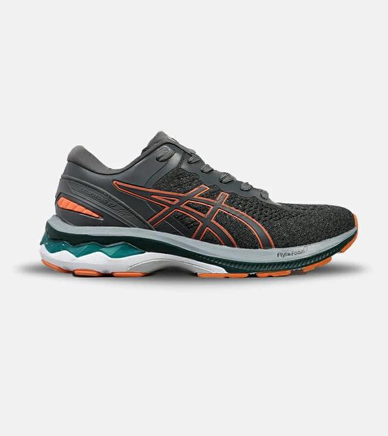 کتانی بزرگ پا خاکستری نارنجی ASICS GEL-KAYANO 27 مدل 4739|لوزی