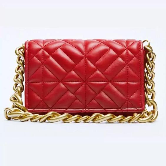 کیف دوشی زنانه اورجینال زارا مدل Chain Quilted2|باسلام