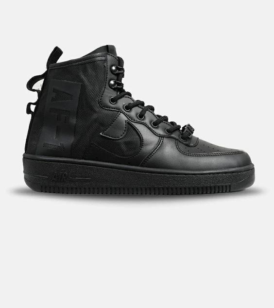 کفش کتانی ساقدار مردانه مشکی NIKE AIRFORCE AF1 مدل 5488|لوزی