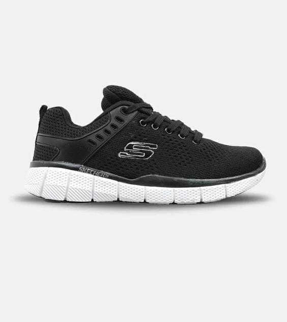 کفش کتانی طبی ورزشی مشکی SKECHERS SKECH-KNIT مدل 4554|لوزی