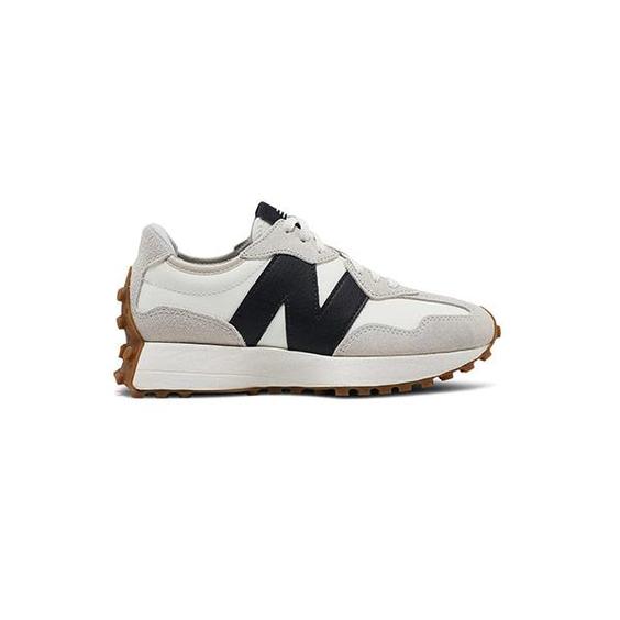 کفش پیاده روی نیوبالانس 327 کرم مشکی New Balance 327|کتونی باز