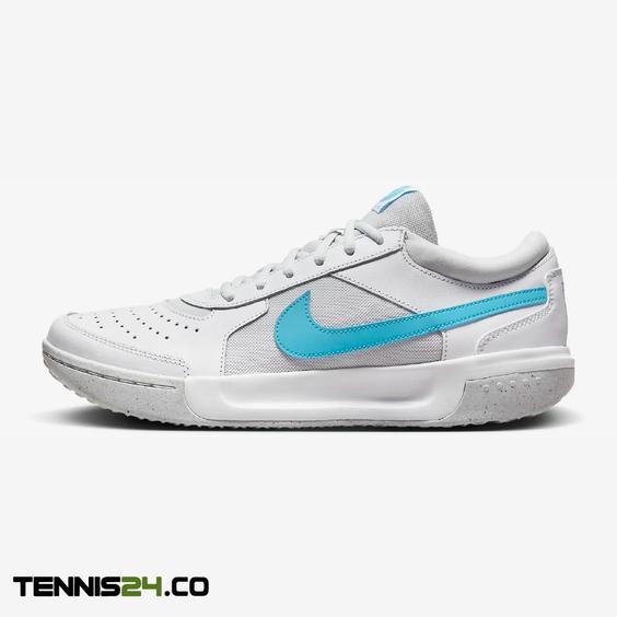 کفش تنیس مردانه نایک NikeCourt Air Zoom Lite 3– سفید/آبی|تنیس شاپ