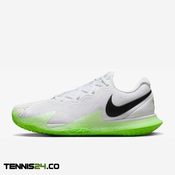 کفش تنیس مردانه نایک NikeCourt Zoom Vapor Cage 4 Rafa- سفید/سبز|تنیس شاپ