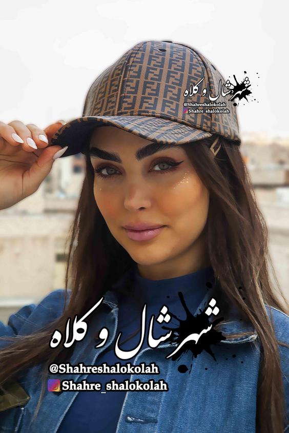 کلاه کپ چرمی فندی چاپی کد B04|شهر شال و کلاه