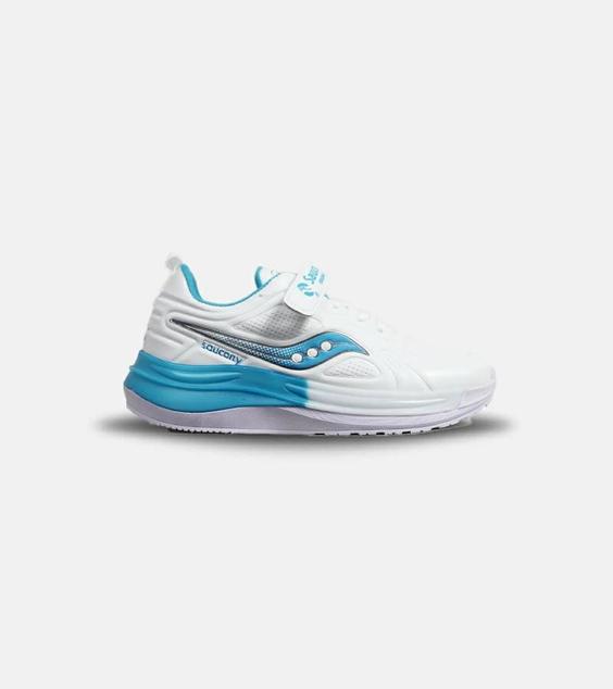 کفش بچه گانه سفید آبی SAUCONY مدل 5872|لوزی