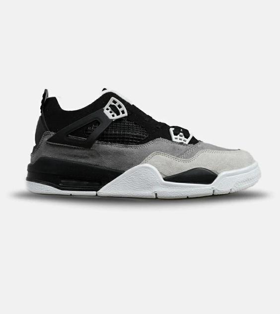 کتانی ساقدار بزرگ پا طوسی مشکی Nike air jordan 4 مدل 5644|لوزی