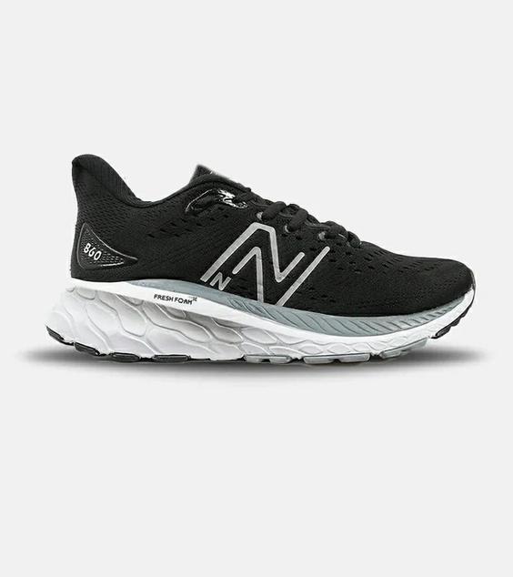 کفش کتانی مشکی سفید NEW BALANCE 860 مدل 4301|لوزی