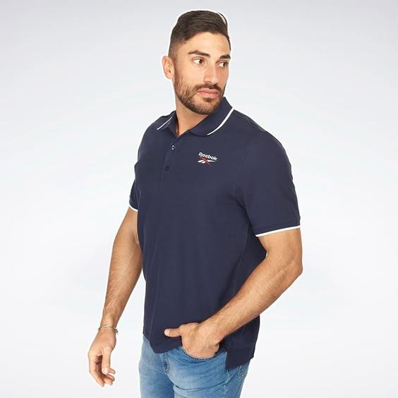 تیشرت مردانه ریباک مدل Reebok Solid Men Polo Neck Navy Blue T-Shirt H49685|تهران ریبوک