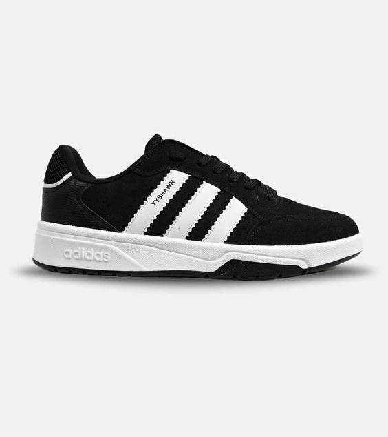 کفش کتانی مردانه مشکی سفید ADIDAS Tyshawn مدل 5603|لوزی