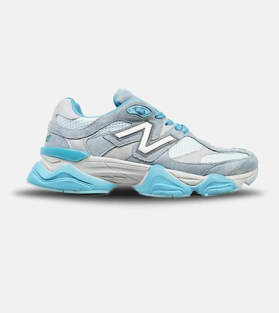 کفش کتانی مردانه طوسی آبی NEW BALANCE 9060 مدل 4221|لوزی