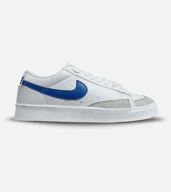 کفش نایک مردانه و زنانه سفید آبی Nike Blazer Low 77 مدل 5798|لوزی