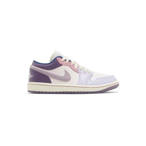 کفش نایک ایرجردن 1 ساق کوتاه بنفش پاستیلی Nike Air Jordan 1 Low Pastel Plum|کتونی باز